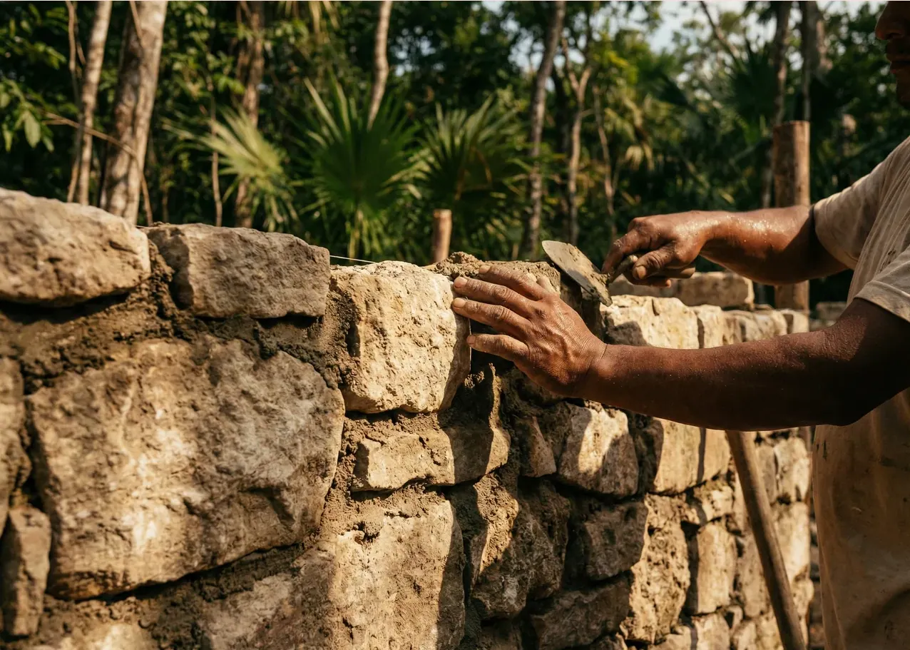 Piedra local — material constructivo base